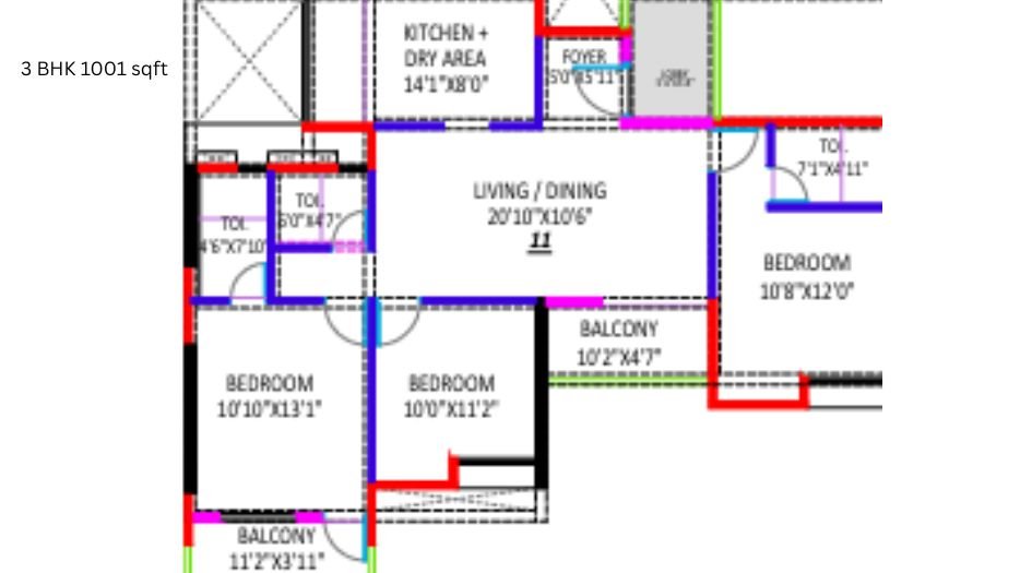 Kiran-Swastik-Gallery-3BHK-Floor-Plan